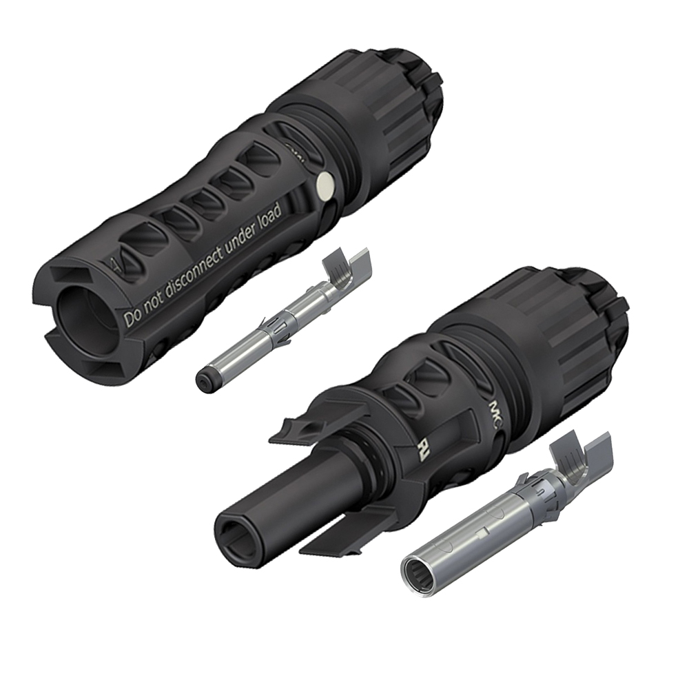 MC4-Evo2 PV-Steckverbinder Set – Stecker + Buchse für 4–6 mm² Solarkabel – 1500 V DC – 39 A – Crimpanschluss - 0% MwSt