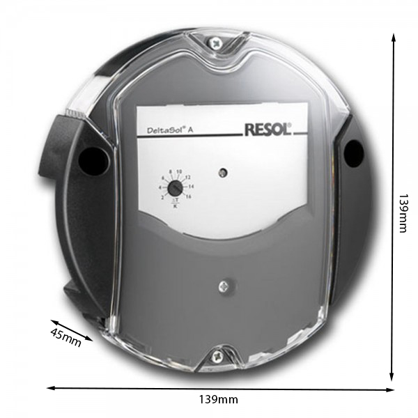 Solarsteuerung Resol DeltaSol A (inkl. 2 PT1000 Fühlern - 1 x FKP6 - 1 x FRP6) - Komplettpaket