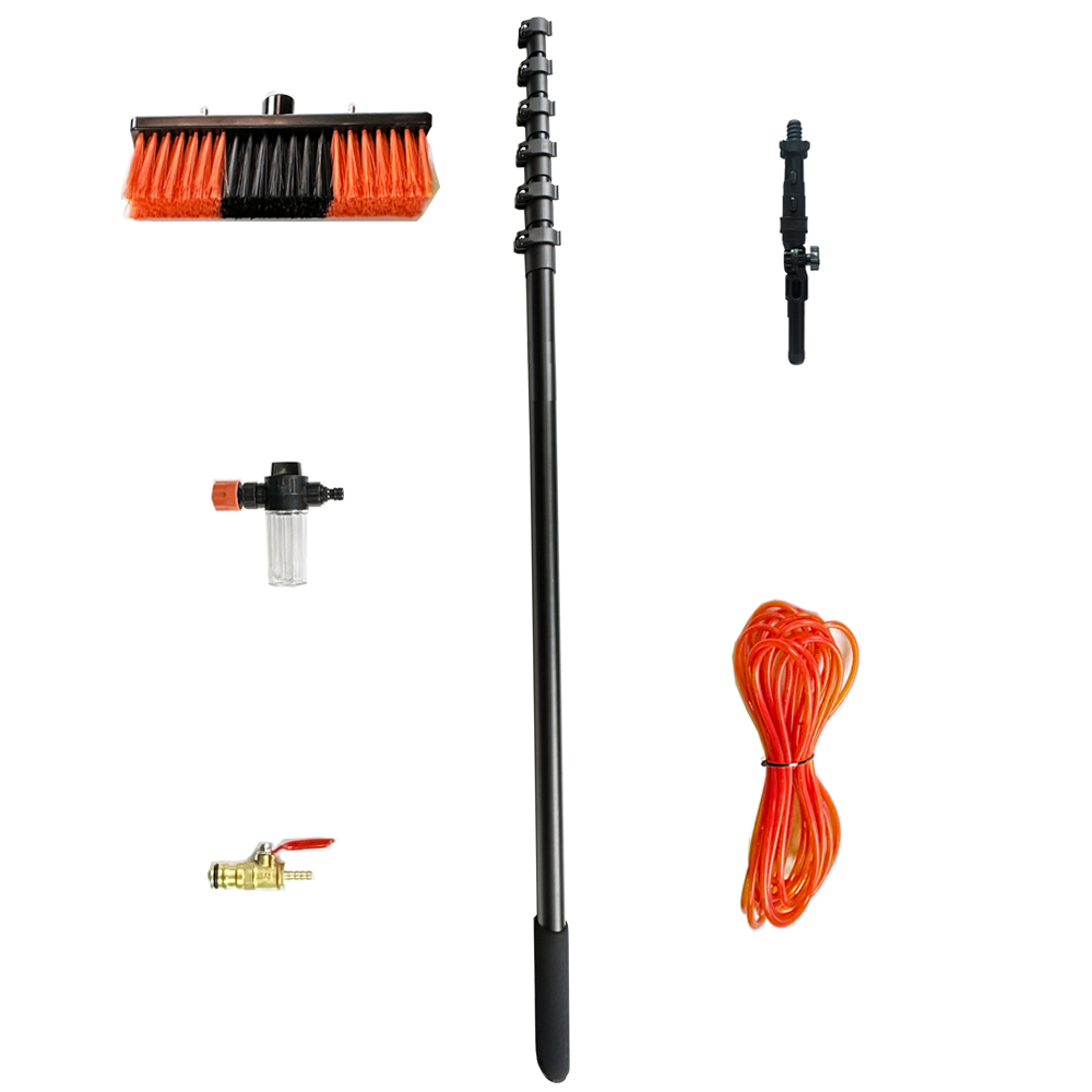 Teleskop-Reinigungsbürste Waschbürste Aluminium PV Solar Anlage Reinigung – 7,0 m Länge