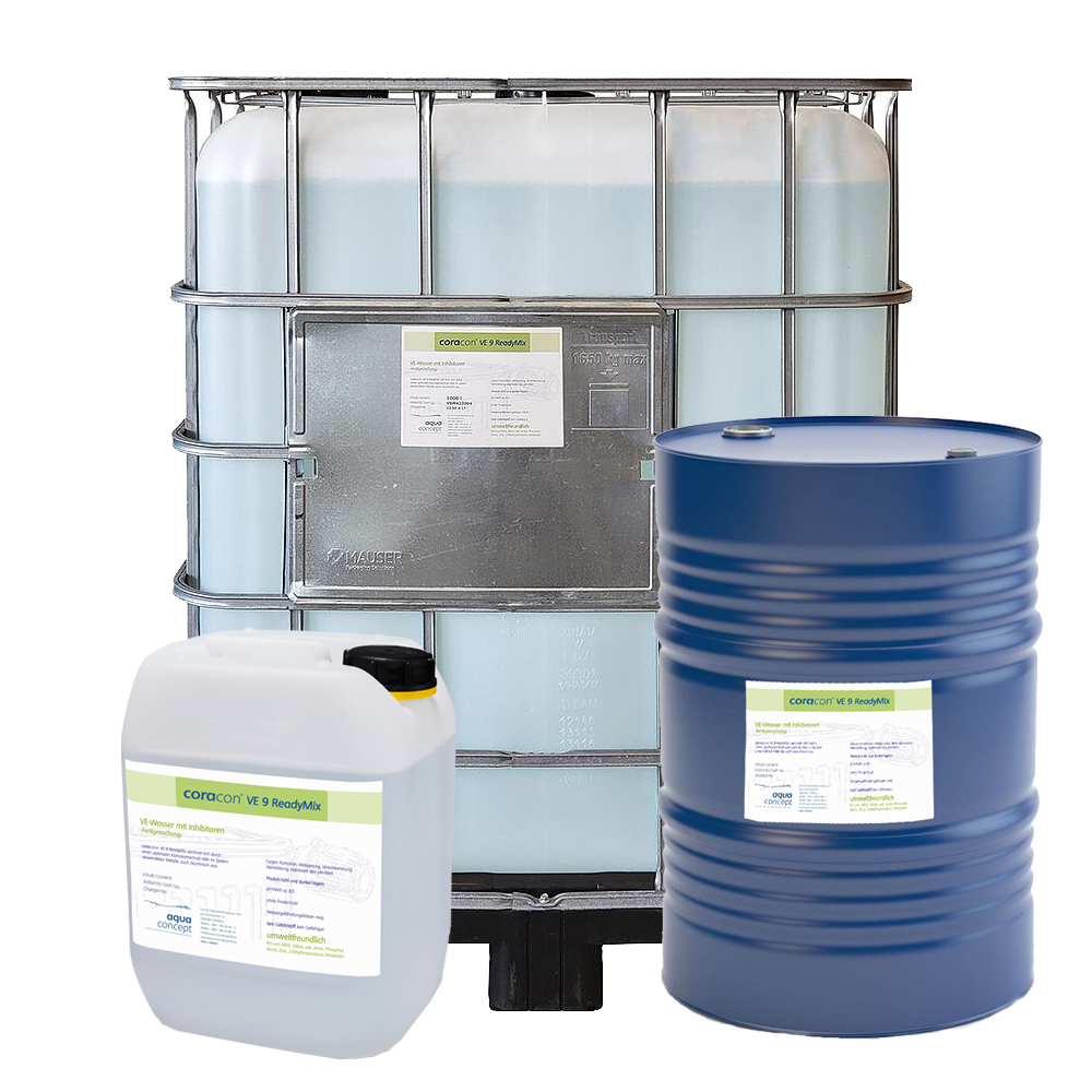 coracon® VE 9 ReadyMix – Gebrauchsfertiges Heizungswasser VE-Basis Korrosionsschutz VDI 2035 konform für salzarme Fahrweise