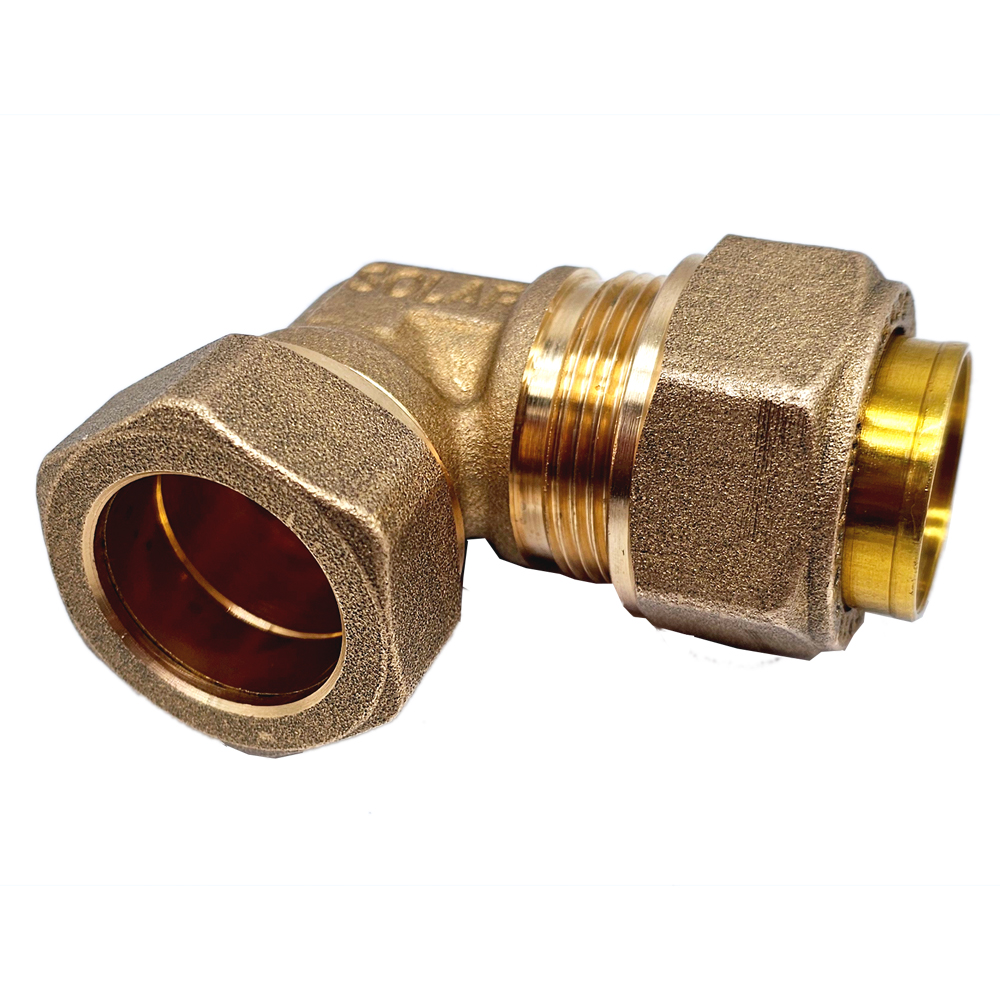 Winkel-Schnellverschraubung 90° DN16 auf 22mm Kupfer – Solarwellrohr Fitting