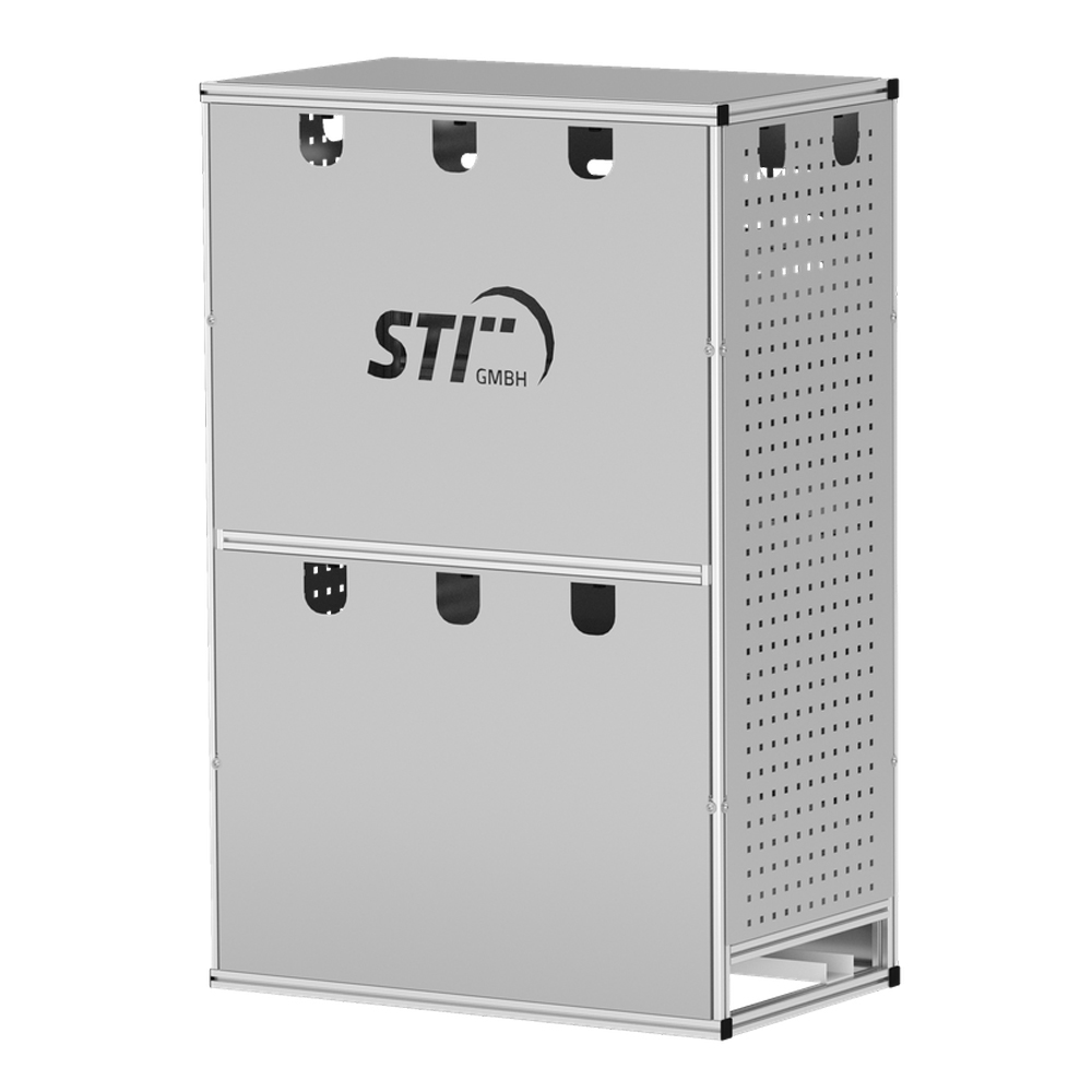 STI Wechselrichterunterstand Größe XL – Aluminium Schutzgehäuse für große Wechselrichter & Speicher, wetterfest, belüftet, individuell anpassbar