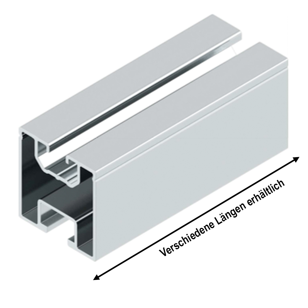 ALU-V ALU-Trägerprofil - 40-200cm - Montageprofil Montageschiene Aluminiumprofil Stange