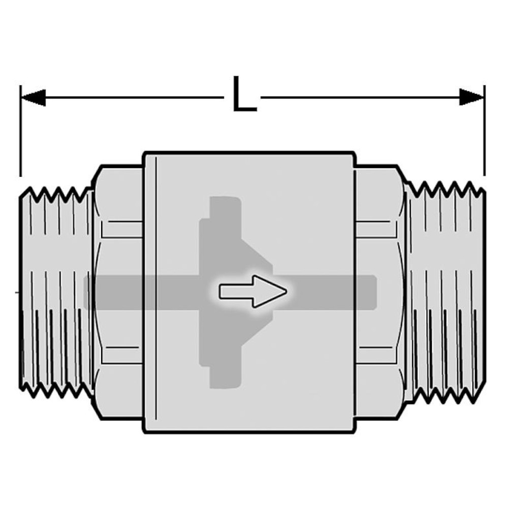 Solar Rückschlagventil bis 150°C 1/2" bis 1 1/4" AG Schwerkraftbremse