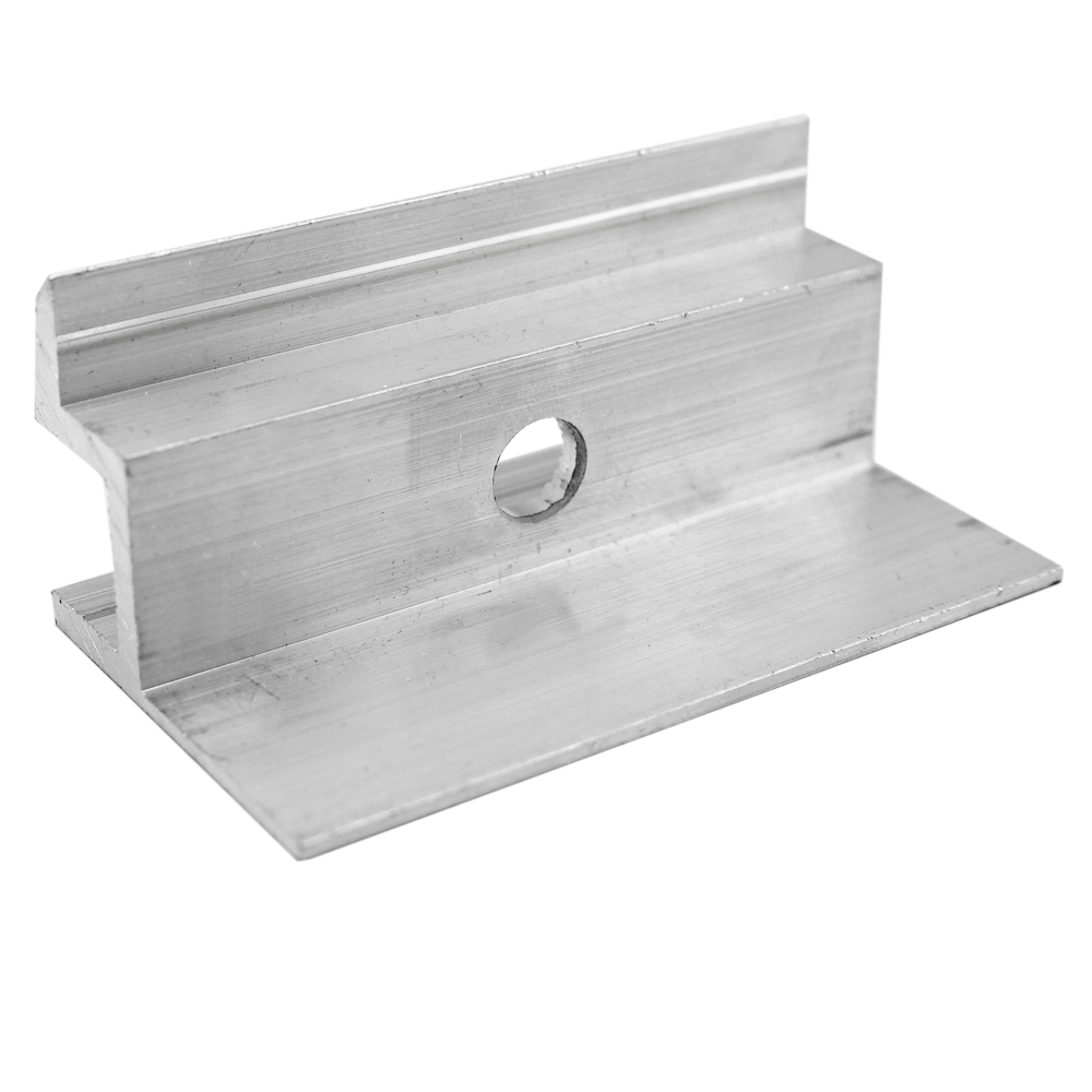 9742-s02 2er-Set Endklemme für 35mm Module silber Solar Photovoltaik Aluminium 0% MwSt.