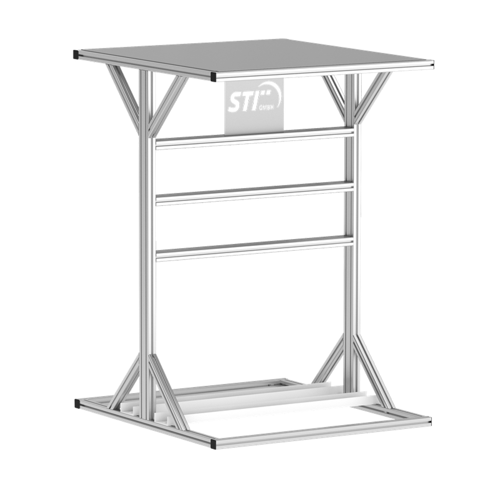 Wechselrichterunterstand DUO – Offene Aluminium-Schutzkonstruktion mit Dach für zwei Wechselrichter, stabiler Profilrahmen, modular erweiterbar