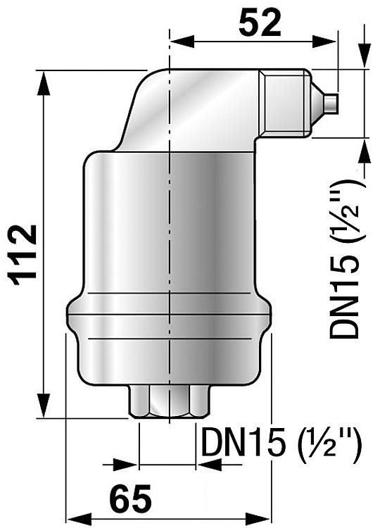 Automatischer Luftabscheider Schnellentlüfter Spirotop Solar DN15 1/2“