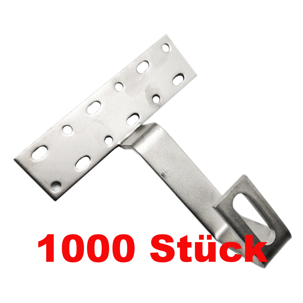 1000 x Dachhaken Edelstahl Dachhaken für Dachsteine, Dachziegel, Dachpfannen