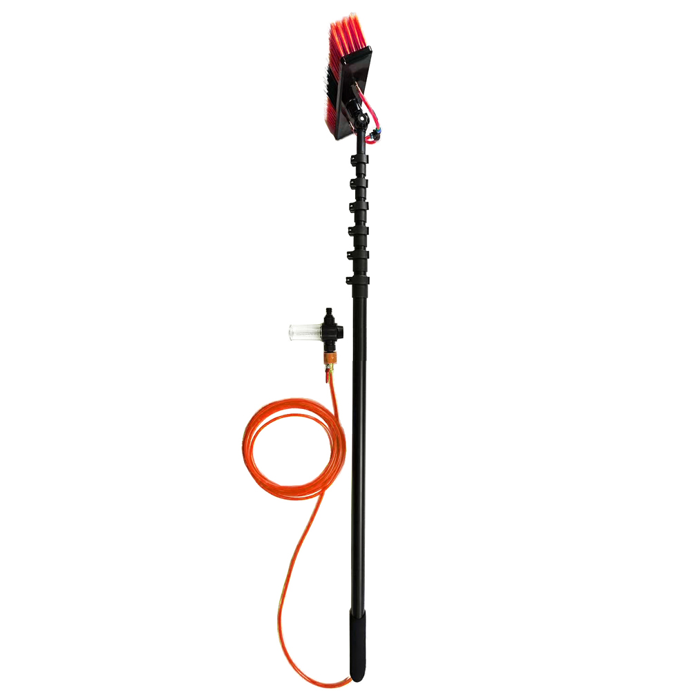 Teleskop-Reinigungsbürste Waschbürste Aluminium PV Solar Anlage Reinigung – 7,0 m Länge