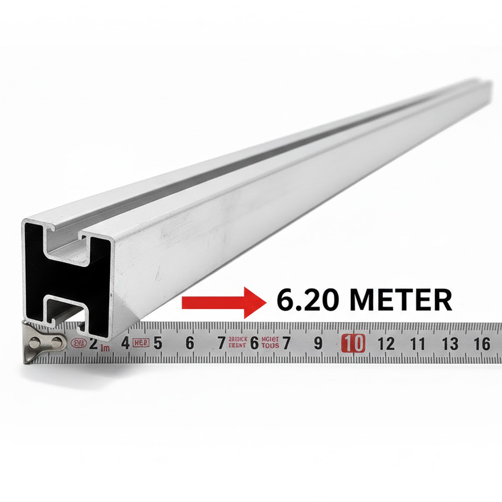 6,20 Meter ALU-Trägerprofil - Montageprofil Montageschiene Aluminiumprofil Stange - 0% MwSt.