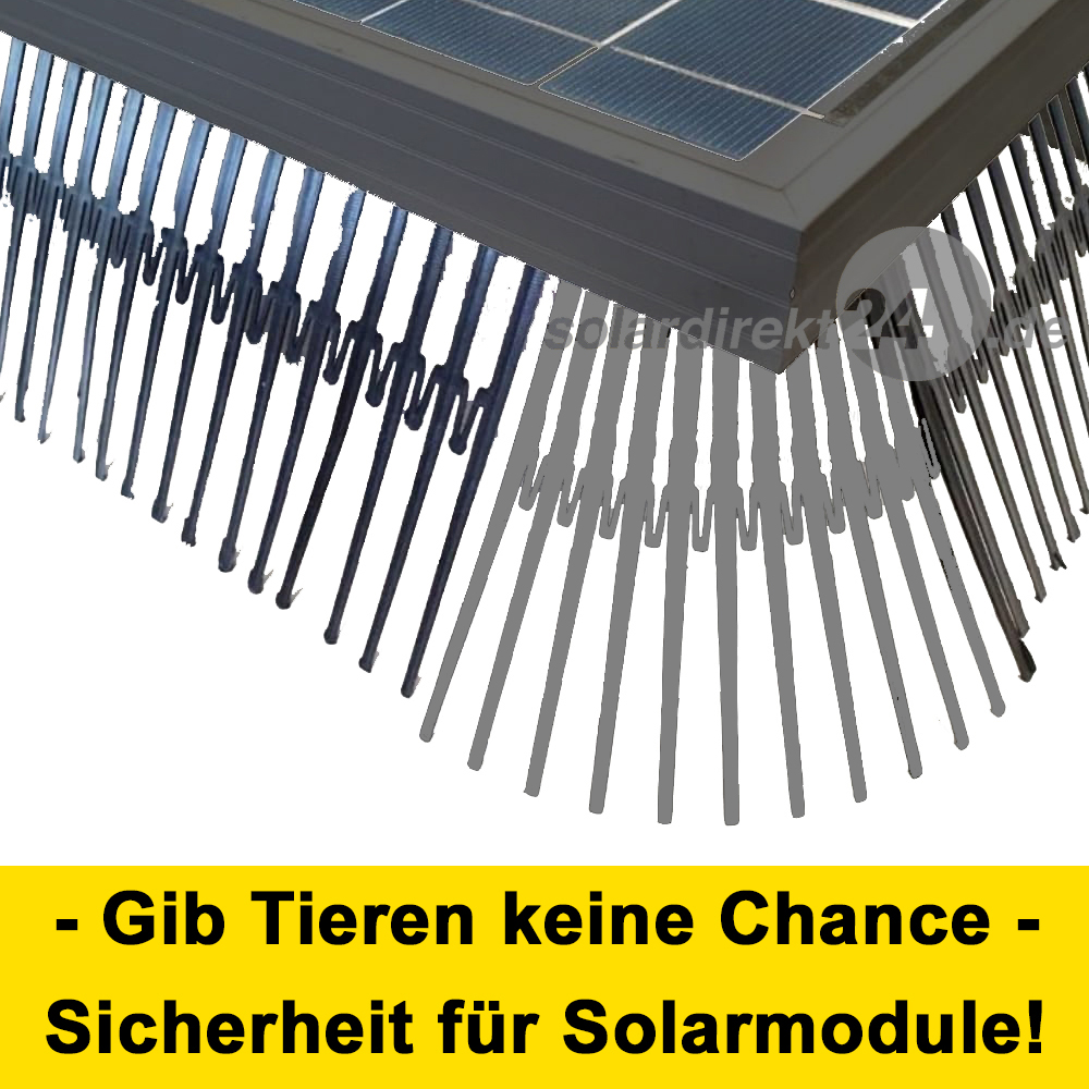 Birdstop 1 Meter H: 12cm Vogelschutz für Solaranlagen – Marderschutz für PV-Module & Dach Birdstop 1 Meter H: 12cm Vogelschutz für Solaranlagen – Marderschutz für PV-Module & Dach