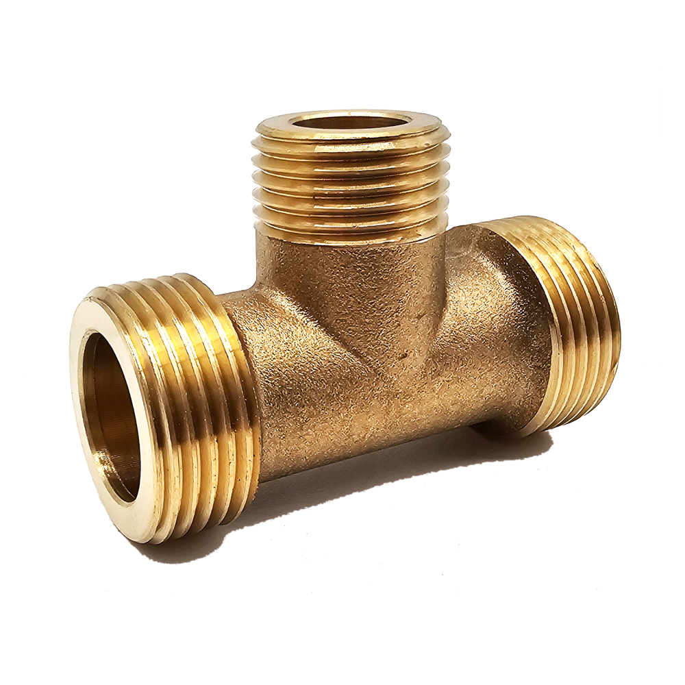 Reduziertes T-Stück flachdichtend 3/4" x 1/2" x 3/4" aus Messing, Ideal für Heizung und Solar, Außengewinde mit breiter Dichtfläche, für Edelstahlwellrohre und Solarleitungen Reduziertes T-Stück flachdichtend 3/4" x 1/2" x 3/4" aus Messing, Ideal für Heizung und Solar, Außengewinde mit breiter Dichtfläche, für Edelstahlwellrohre und Solarleitungen