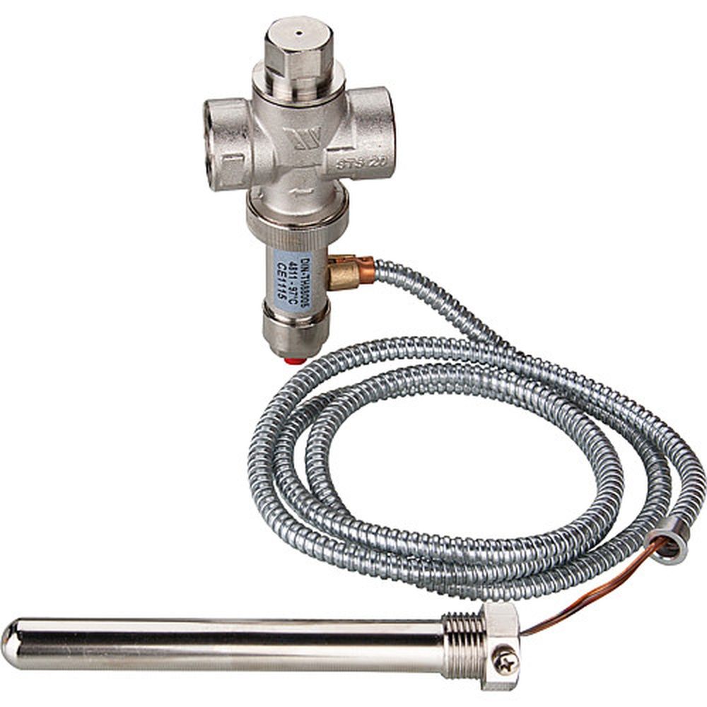 3/4" Thermische Ablaufsicherung STS20 Kapillarrohr 130 cm Sicherheitsventil Kessel