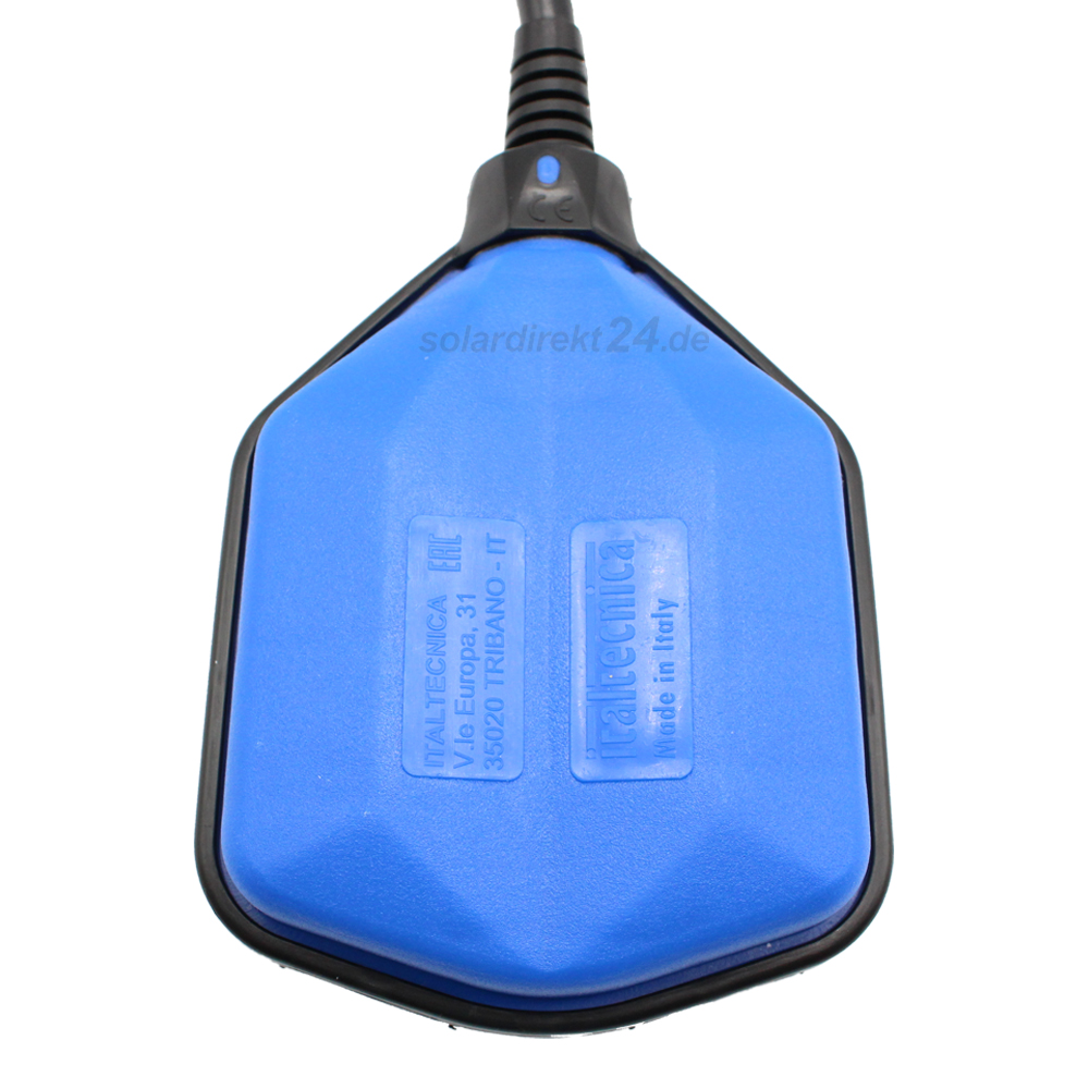 Tecno-02 Schwimmschalter Wasserstandssensor Überlauf- Trockenlaufschutz 250V - 2 Meter inkl. Gegengewicht