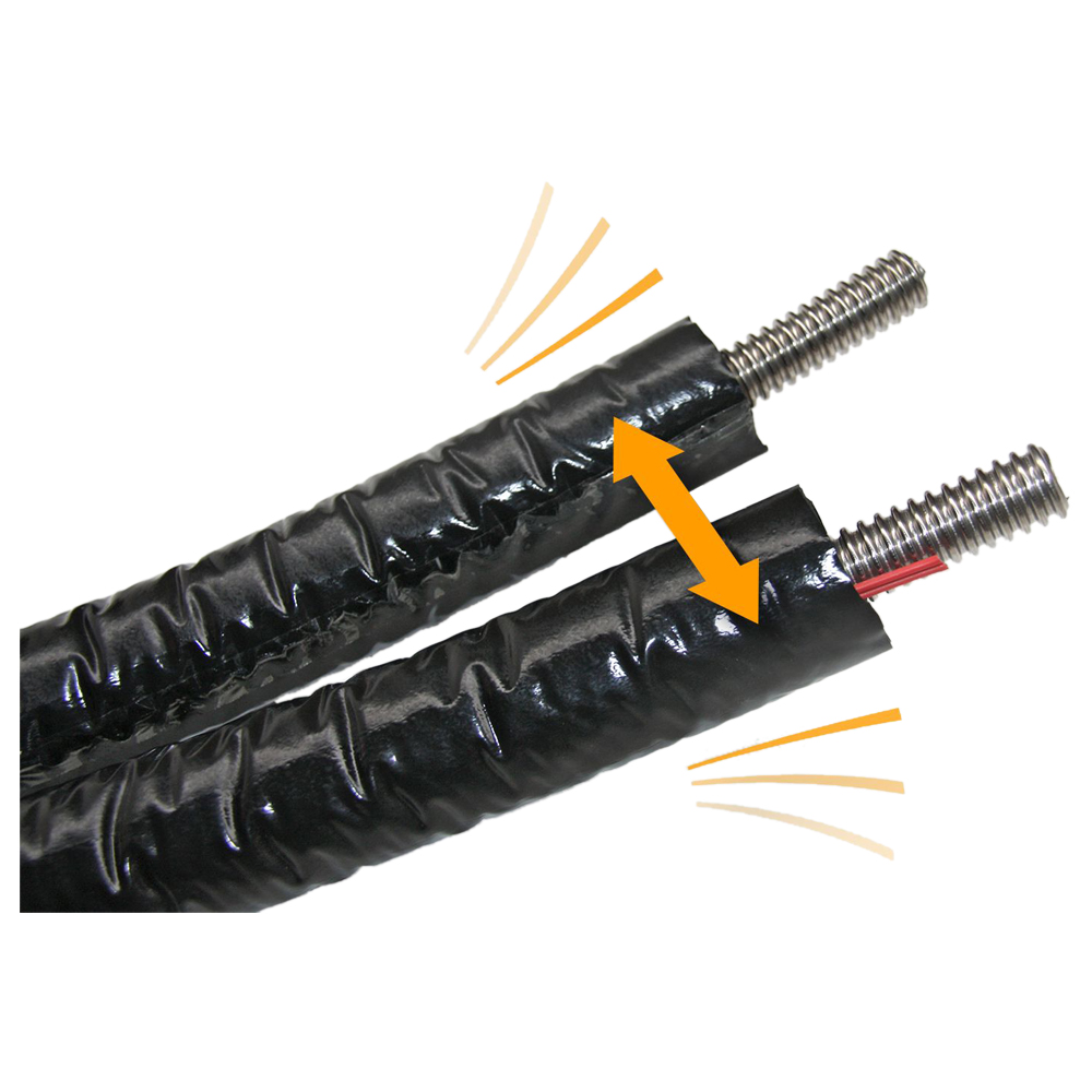 Wellrohr-02 DN16 Solarleitung Doppelwellrohr Edelstahlwellrohr 20mm Isolierung