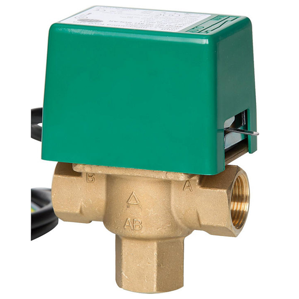 Drei-Wege-Zonenventil Solar DN20 (3/4") oder DN25 (1") mit Endschalter, Servomotor 230 V, Messinggehäuse, Handbetätigung, für Heizungs- und Solaranlagen Drei-Wege-Zonenventil Solar DN20 (3/4") oder DN25 (1") mit Endschalter, Servomotor 230 V, Messinggehäuse, Handbetätigung, für Heizungs- und Solaranlagen