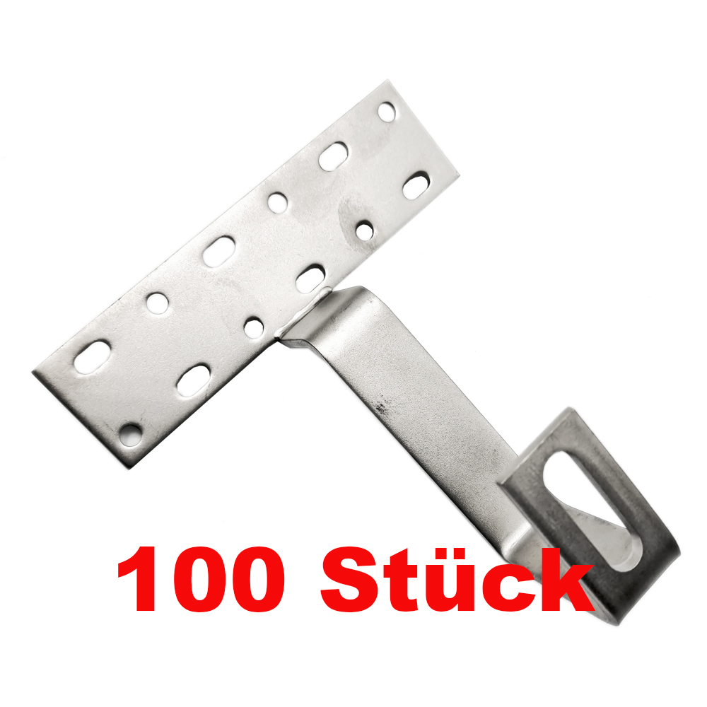 100 x Dachhaken Edelstahl Dachhaken für Dachsteine, Dachziegel, Dachpfannen