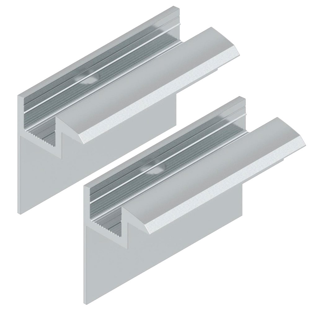 2er-Set Endklemme für 35mm Module silber Solar Photovoltaik Aluminium 0% MwSt.