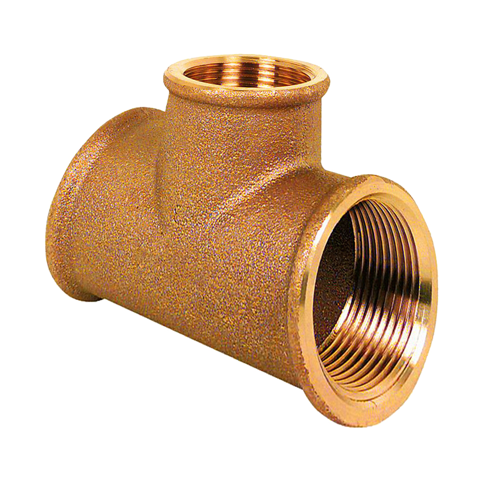 9020930-O01 Rotguss T-Stück reduziert 1/2" x 3/4" x 1/2" Typ 3130 Gewindefitting