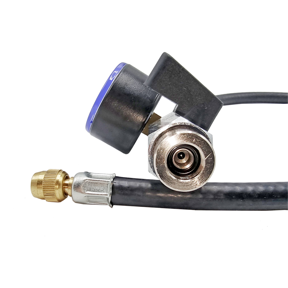 9002114-03 Druckflaschen Adapter mit Manometer 0-10 bar für Ausdehnungsgefäße / Gefäßfüller