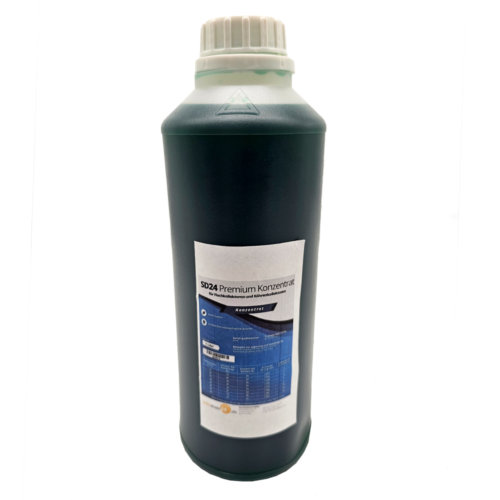 1 Liter Premium Solarflüssigkeit Konzentrat – Frostschutz bis -39 °C – Umweltfreundlich & effizient – Für Flach- und Vakuumröhrenkollektoren