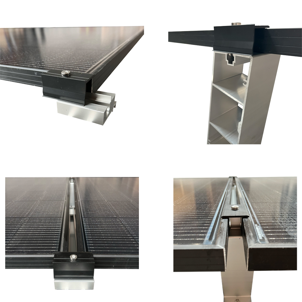 Solar Halterung Flachdach Ballast Montageset Dach Befestigung für 4 Solarmodule Solar Halterung Flachdach Ballast Montageset Dach Befestigung für 4 Solarmodule