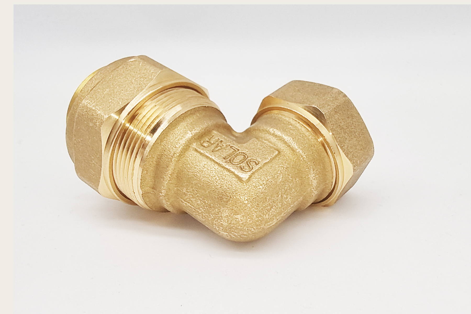 Winkel-Verschraubung 90° DN20 auf 22mm Kupfer – Solarwellrohr Fitting