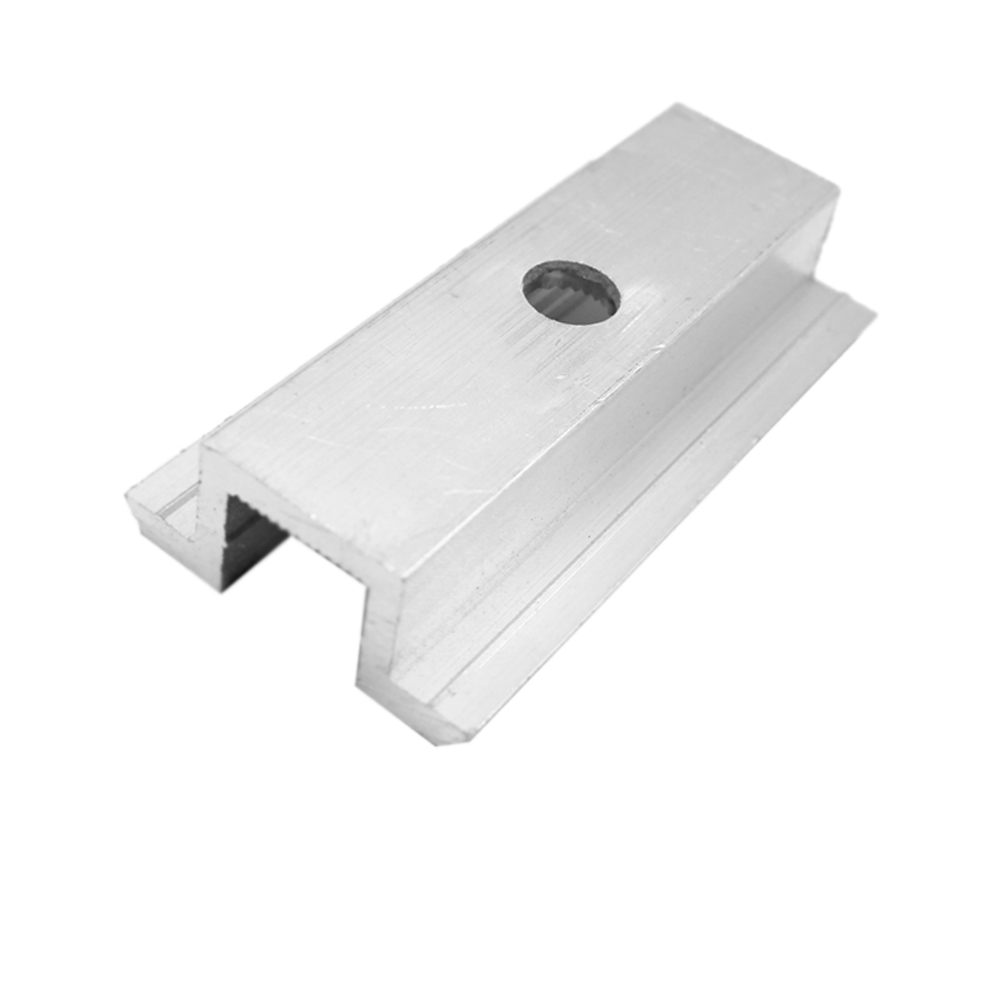 9745-s02 2er-Set Universal Mittelklemme für 30-50 mm Module silber Solar Photovoltaik 0% MwSt.