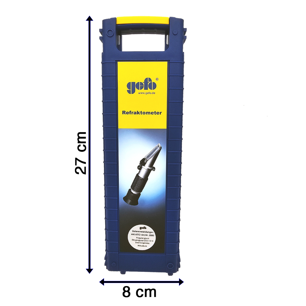 Refraktometer-Set Bestimmung des Frostschutzgehaltes für Solar- und Heizungsanlagen, PKWs und Batterien