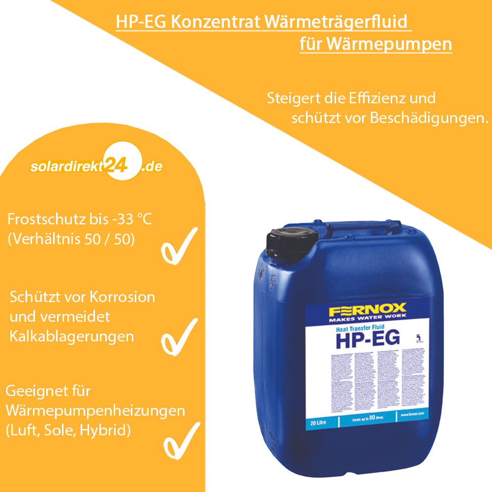 20 Liter Fernox HP-EG Konzentrat Wärmeträgerfluid für Wärmepumpen Luft oder Bodenwärme 20 Liter Fernox HP-EG Konzentrat Wärmeträgerfluid für Wärmepumpen Luft oder Bodenwärme