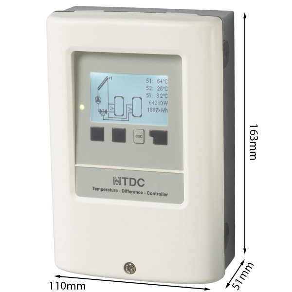 SOREL Solarsteuerung Solarregler Temperaturdifferenzsteuerung MTDC V5 (inkl. 4 x PT1000 Fühler)