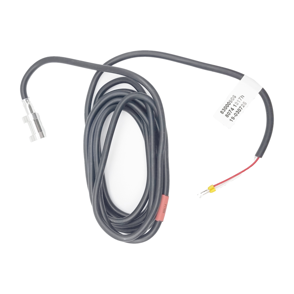 Rohranlegefühler PT1000 mit Aluminium-Prisma, 2,5 m Silikonleitung