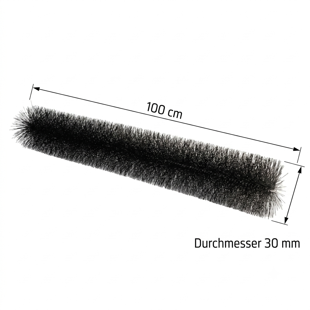 Schutzbürste 1 m Ø 3 cm für Solaranlagen, Regenrinnen & Hohlräume – Marderschutz, Vogelschutz, Laubschutz, UV-beständig