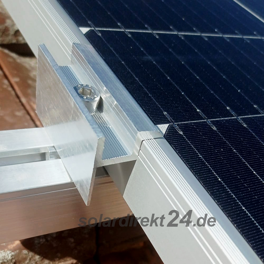 2er-Set Endklemme für 35 mm Module schwarz Solar Photovoltaik Aluminium 0% MwSt.