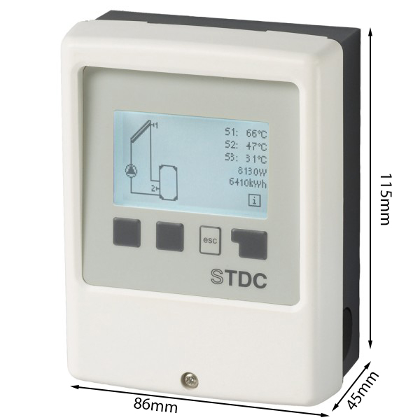 SOREL Solarsteuerung Solarregler Temperaturdifferenzsteuerung STDC V3 (inkl. 2 x PT1000 Fühler)