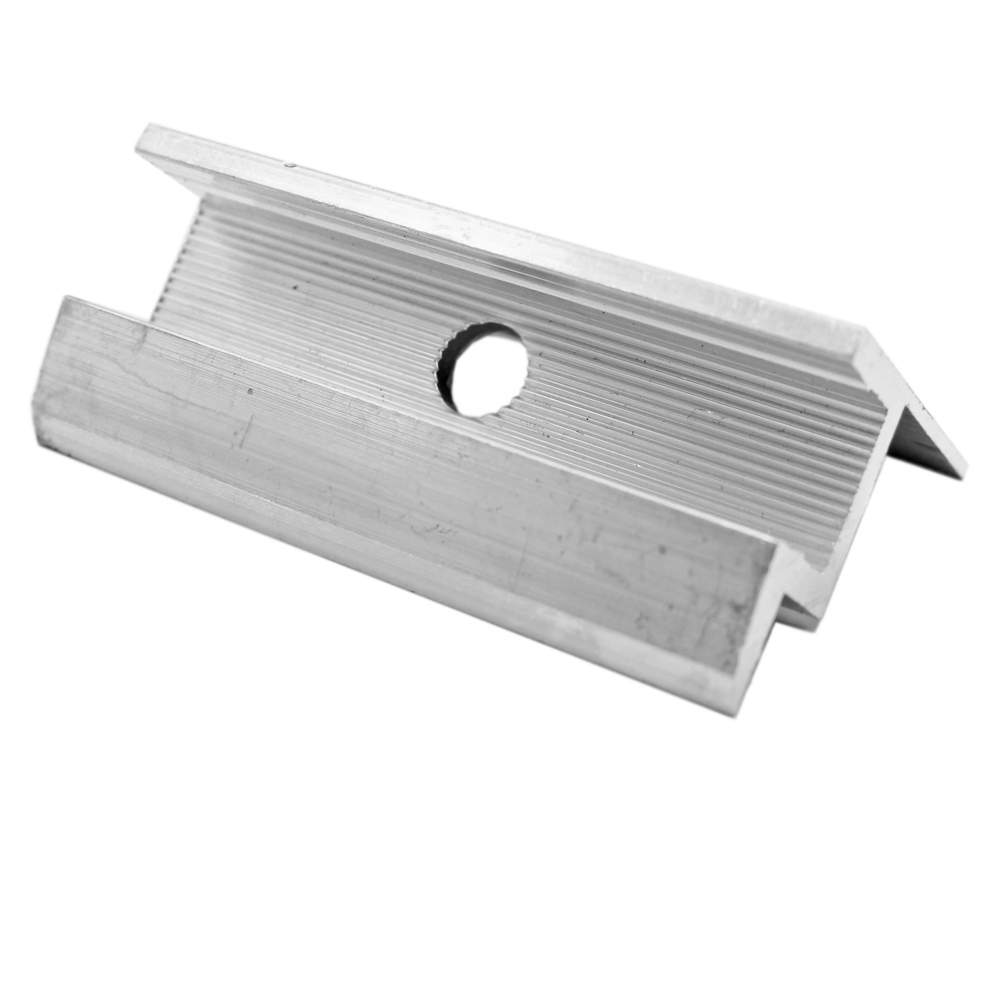 9742-s01 2er-Set Endklemme für 35mm Module silber Solar Photovoltaik Aluminium 0% MwSt.