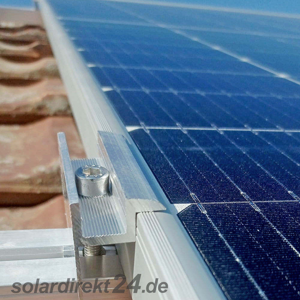 2er-Set Endklemme für 35 mm Module schwarz Solar Photovoltaik Aluminium 0% MwSt.