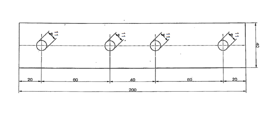 Einschub-Profilverbinder Montageschienenverbinder 4-Loch für M10 200 x 40 x 5 mm für Trägerprofil