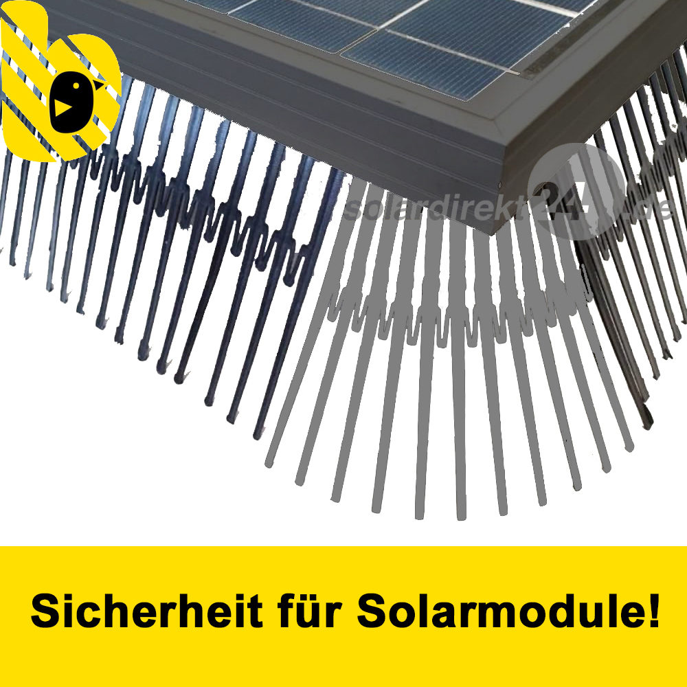Birdstop 1 Meter H: 12cm Vogelschutz für Solaranlagen – Marderschutz für PV-Module & Dach Birdstop 1 Meter H: 12cm Vogelschutz für Solaranlagen – Marderschutz für PV-Module & Dach