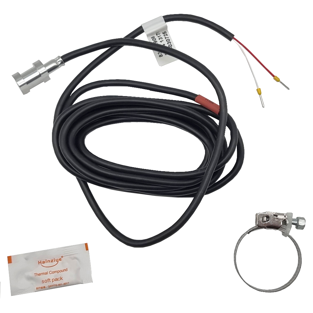 Rohranlegefühler PT1000 mit Aluminium-Prisma, 2,5 m Silikonleitung