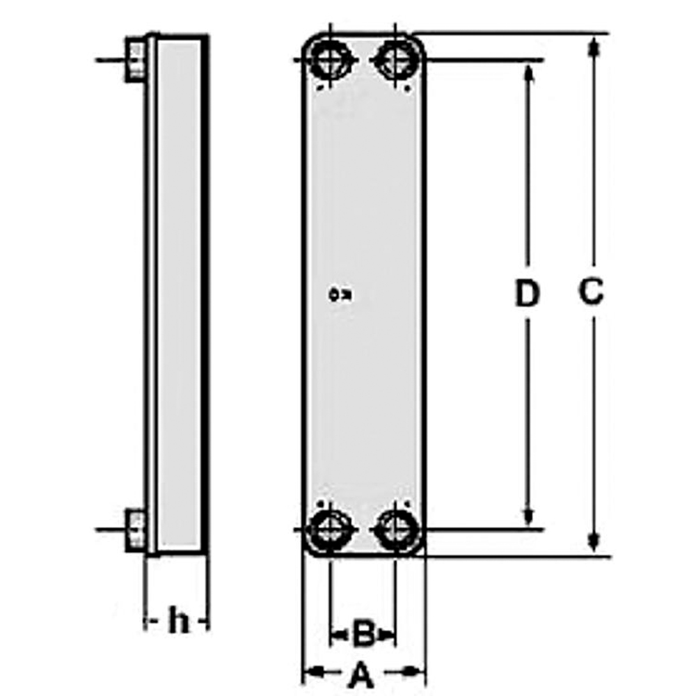 Plattenwärmetauscher TYP 10 Edelstahl ZB 10/30