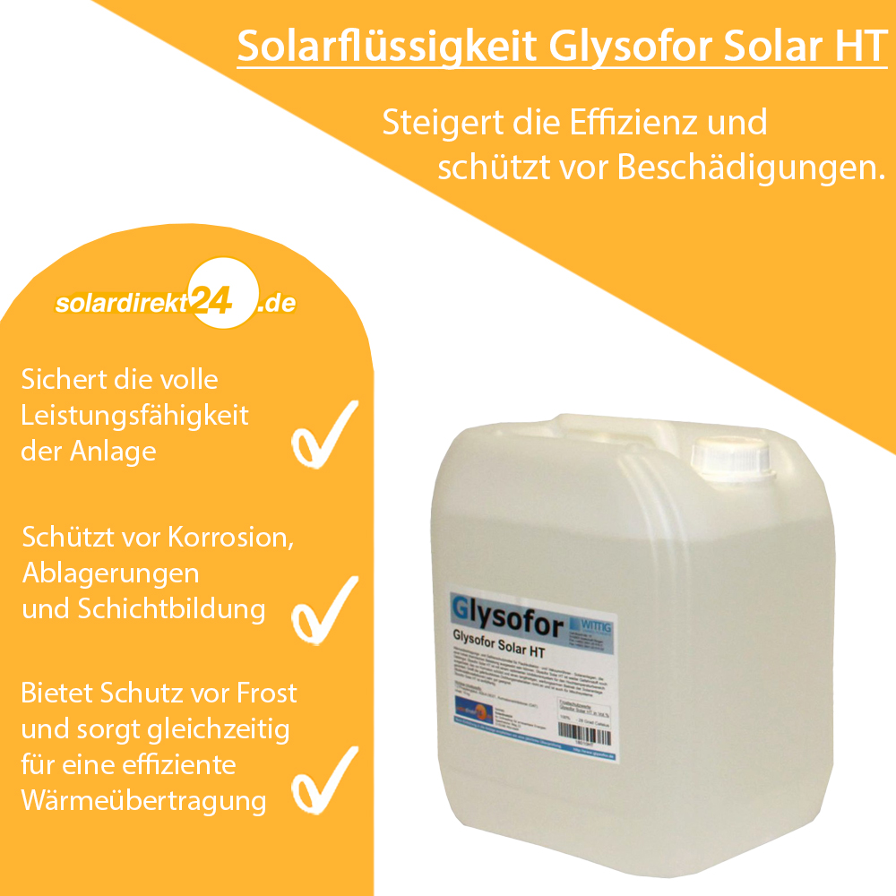Hochtemperaturbeständige Solarflüssigkeit Glysofor Solar HT Solarliquid