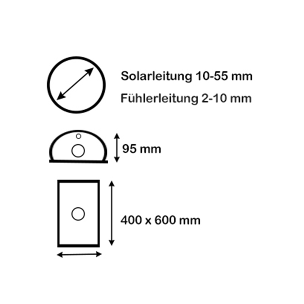 AufdachDICHT Einzeldurchführung SCHWARZ Dachdurchführung Rohrdurchführung Solar Rohr Leitung