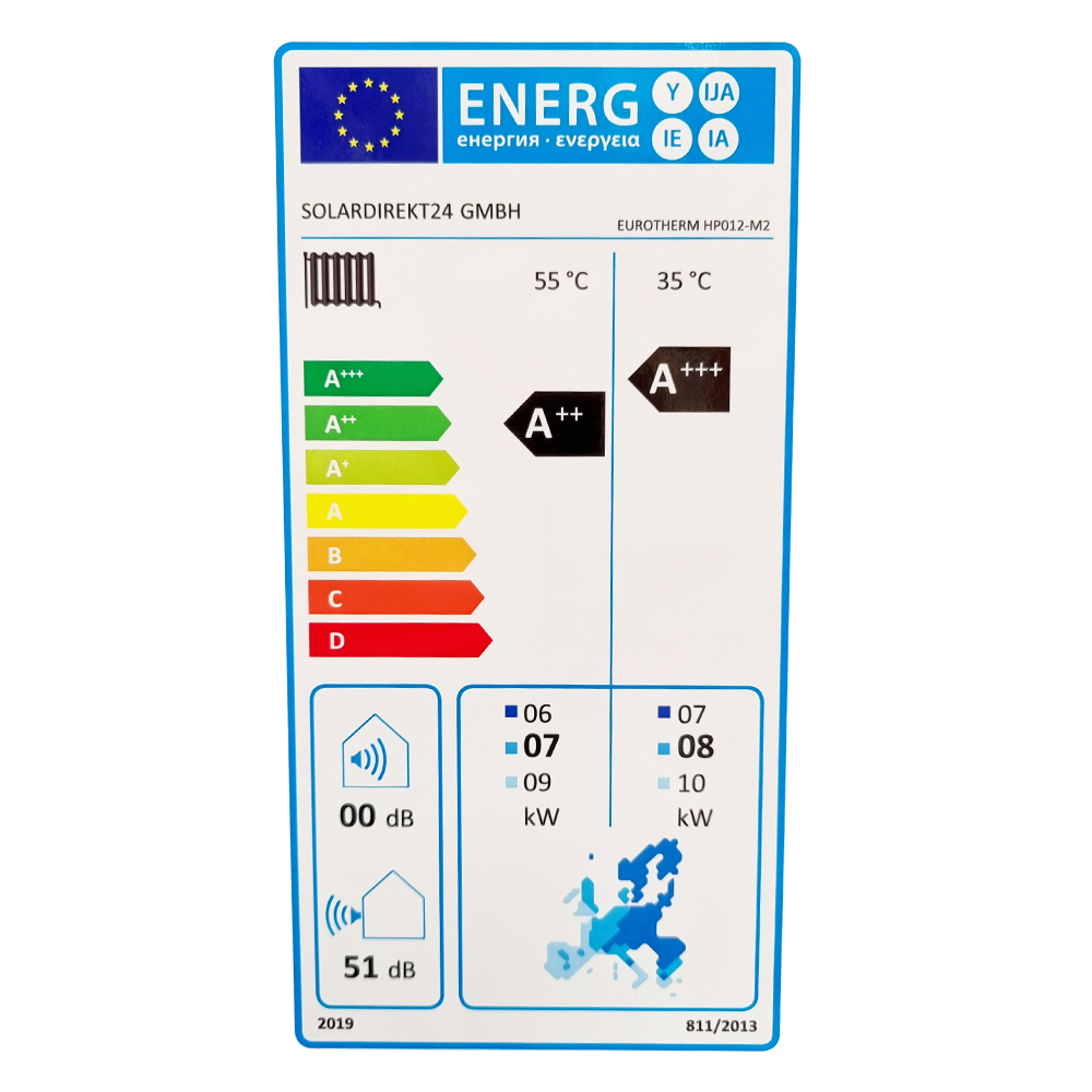 12,2 KW Luft- Wasser Wärmepumpe Monoblock Eurotherm HP012 – M2