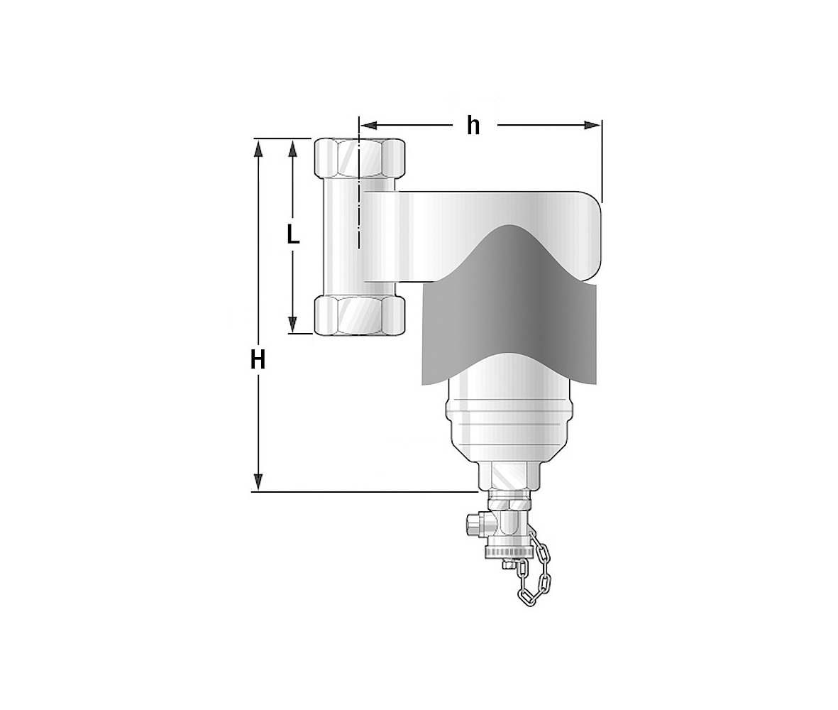 Spirotrap-MB3-Masse Spirotrap MB3 Schlammabscheider mit Magnet 1“ IG - UE100WJ