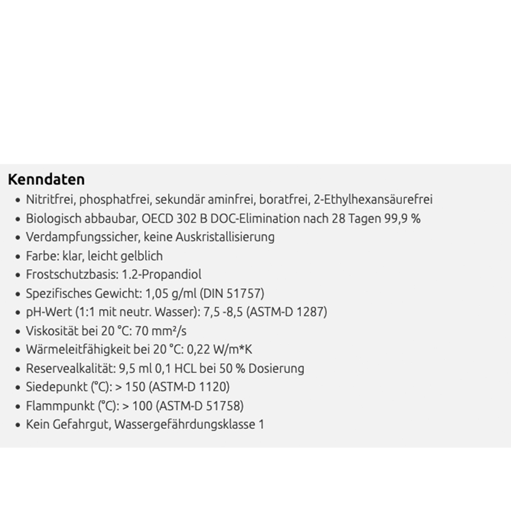 Kenndaten-Sol5 Coracon Sol 5 Solarflüssigkeit Konzentrat -36°C Solarliquid