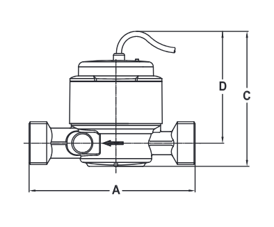 Resol V40 Volumenmessteil 1,5 m³ bis 15,0 m³ Durchflussmesser Wasserzähler