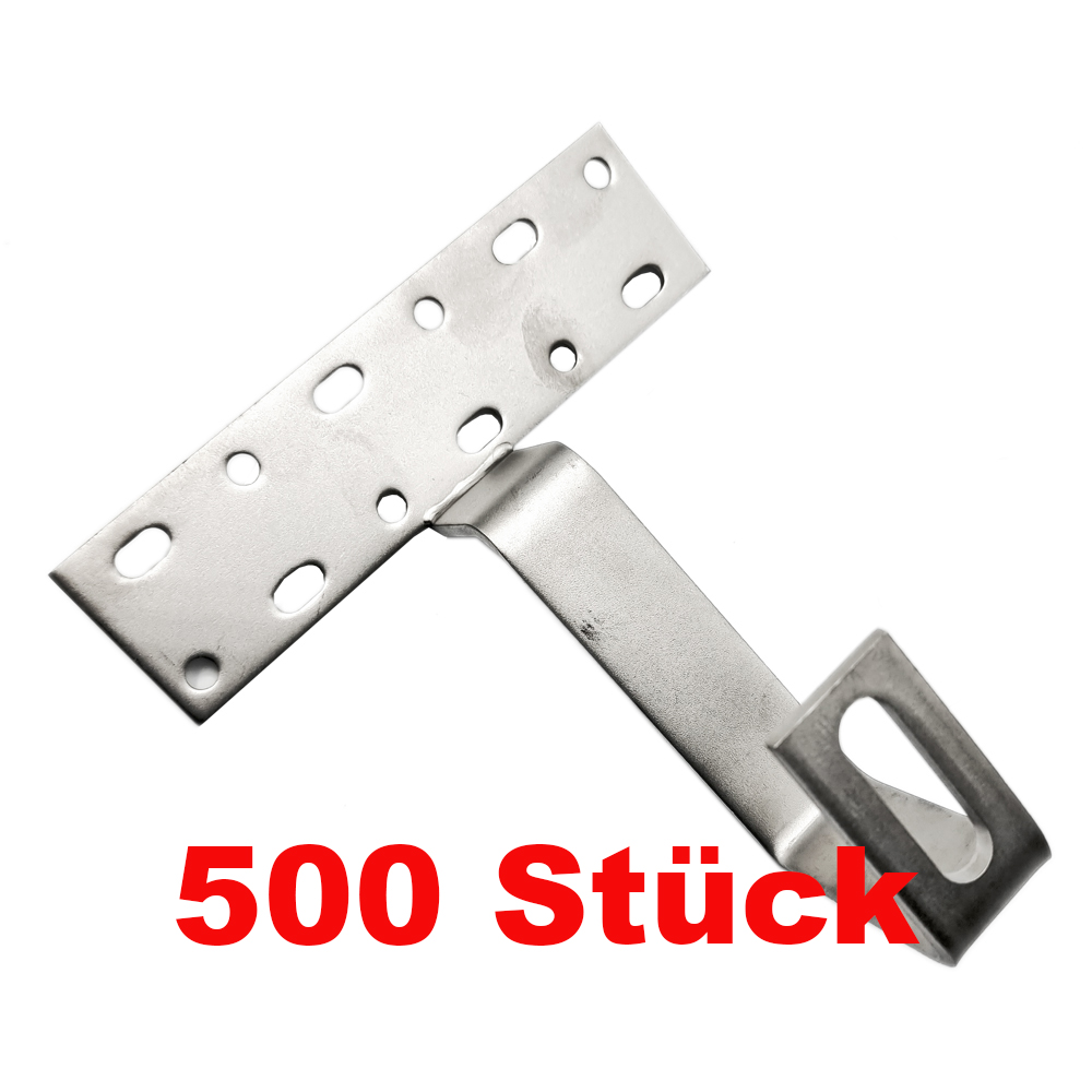 500 x Dachhaken Edelstahl Dachhaken für Dachsteine, Dachziegel, Dachpfannen