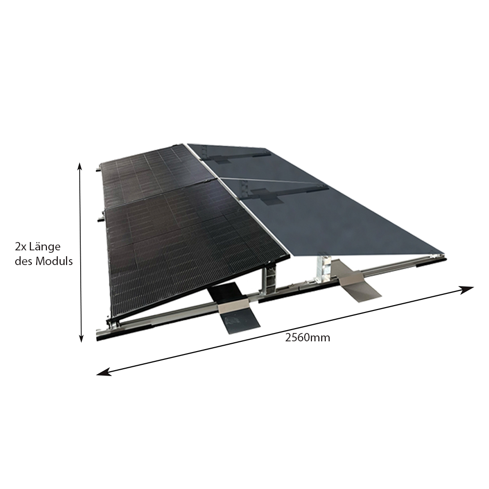 Solar Halterung Flachdach Ballast Montageset Dach Befestigung für 4 Solarmodule Solar Halterung Flachdach Ballast Montageset Dach Befestigung für 4 Solarmodule