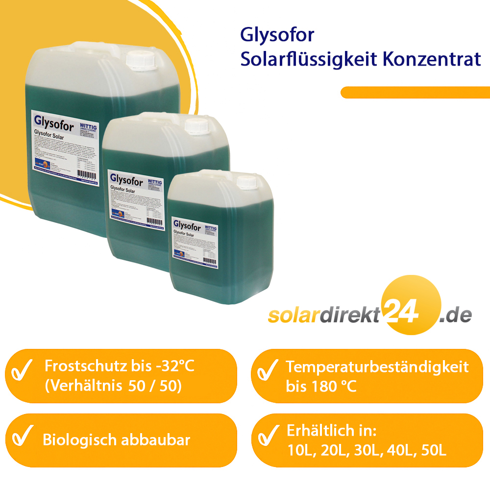 Glysofor Solar Solarflüssigkeit Konzentrat -32°C Frostschutz Solarfluid Solarfluid